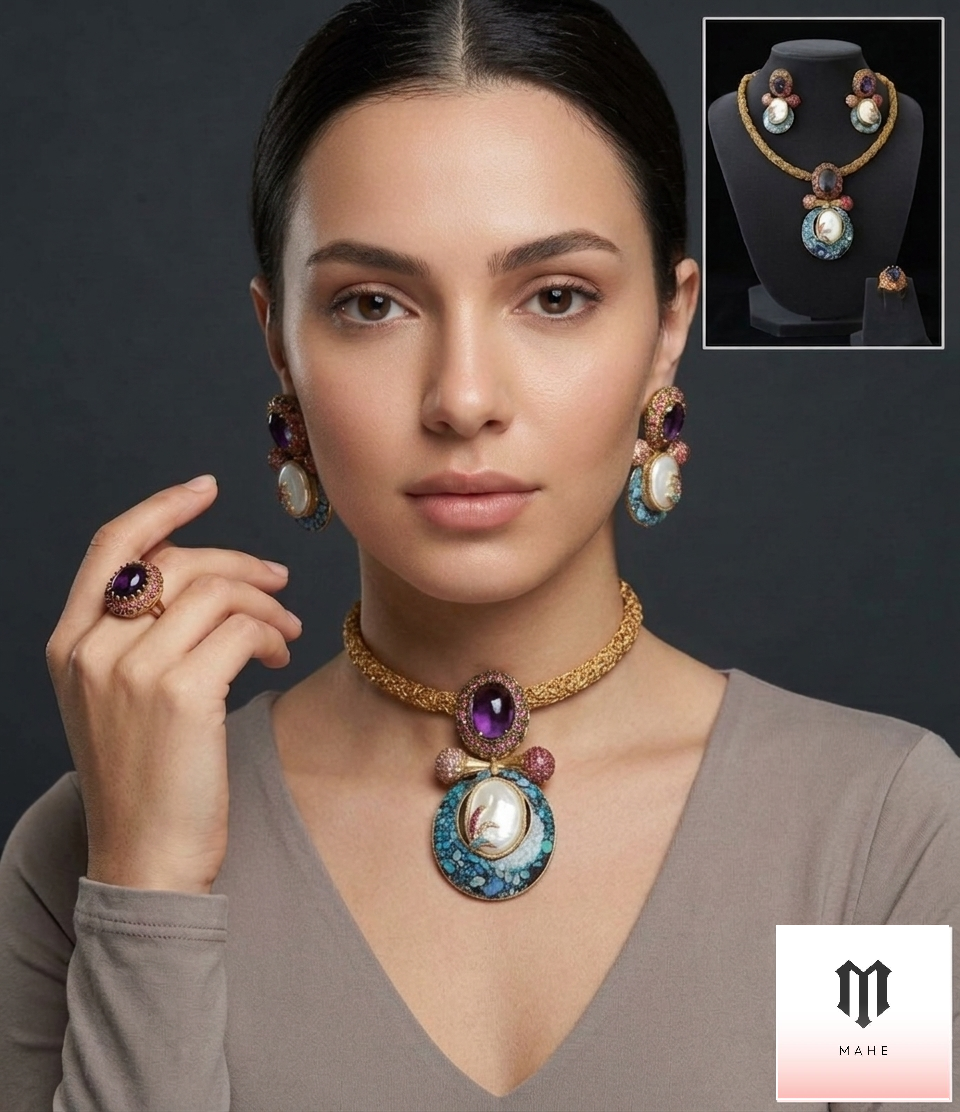 Turkish choker with ring