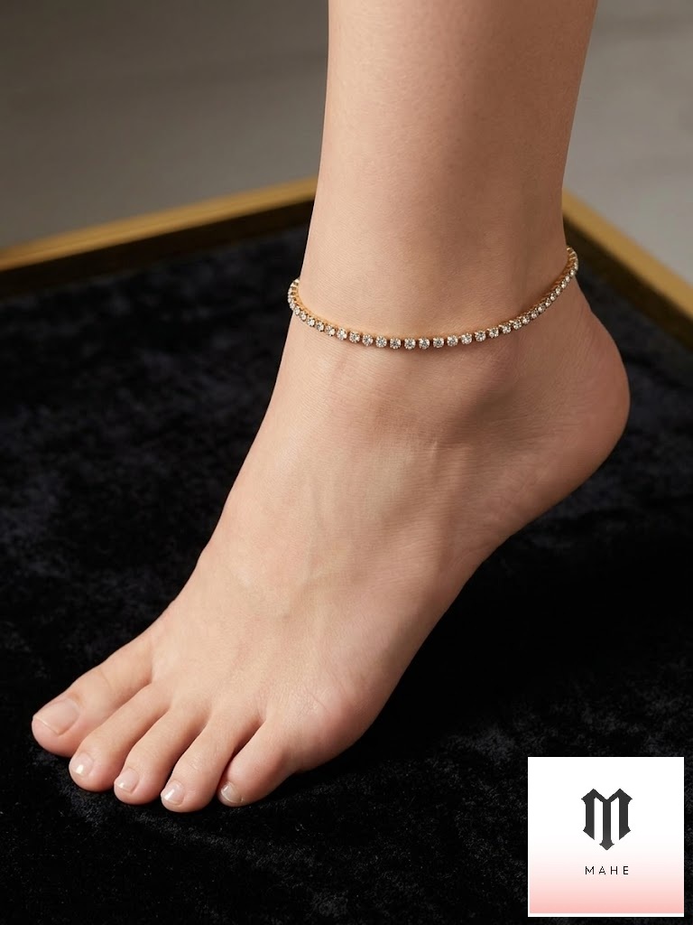 Crystal Tennis Anklet - Image 2