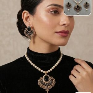 Lustre Black Pearl Mala Set