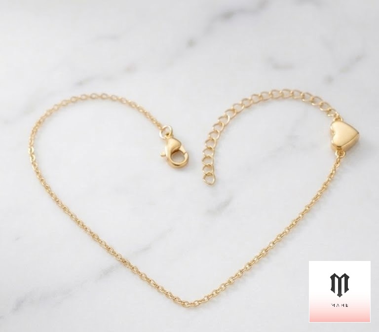 The Dainty Heart Gold Anklet