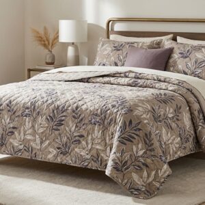 Premium Grey & Blue Quilted Bedding Set