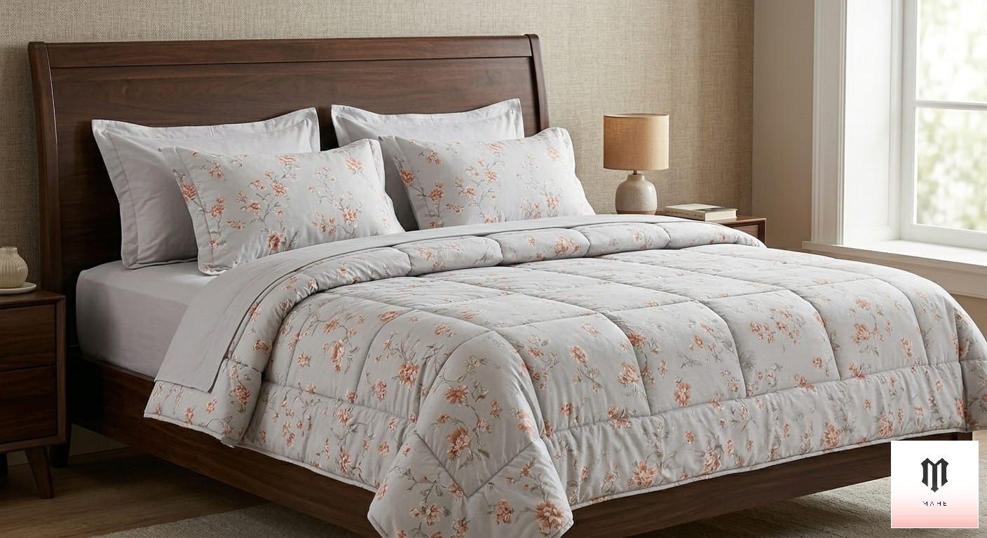 Blossom Mist Quilted Comforter & Bedding Set